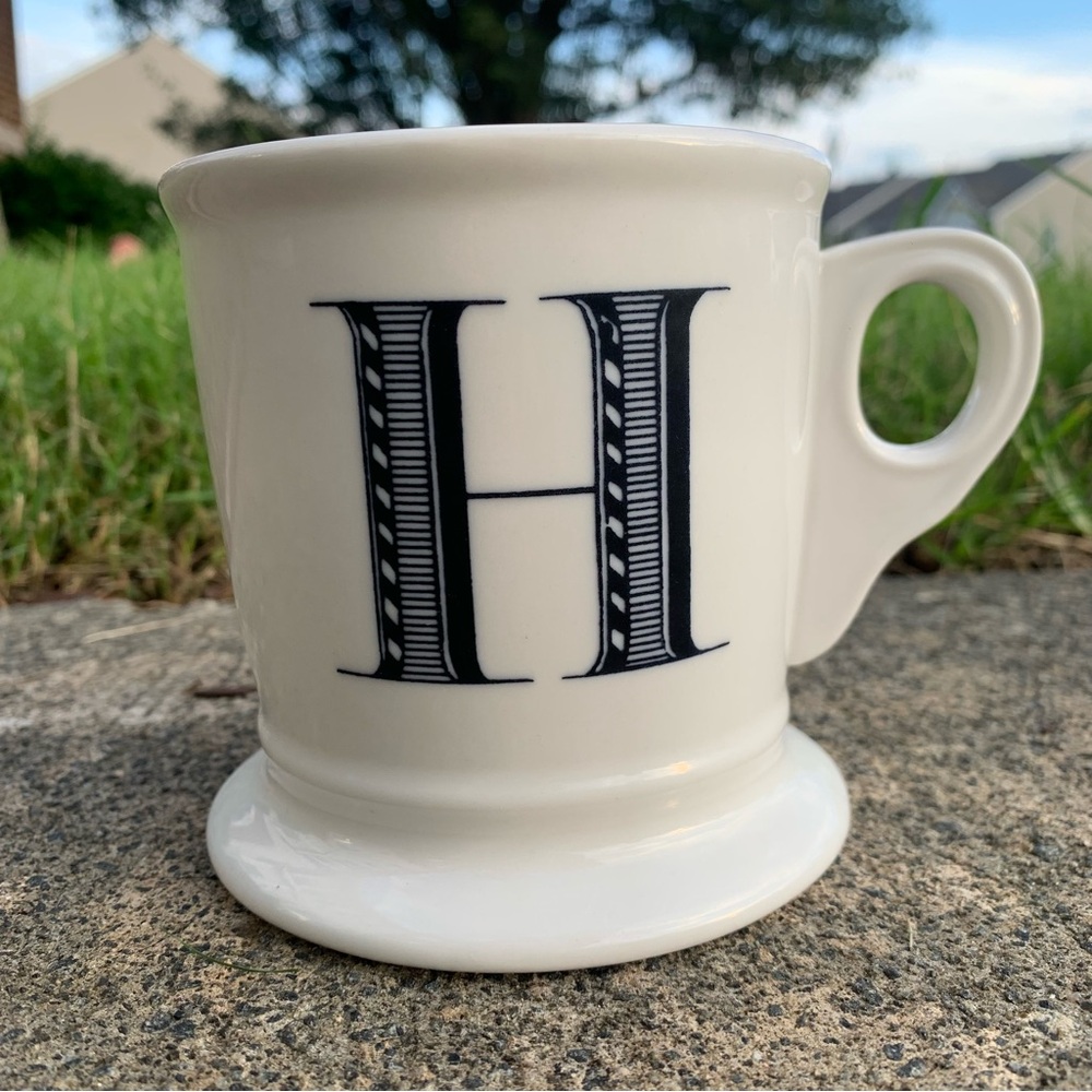 Anthropologie Letter H Initial Monogram Mug
